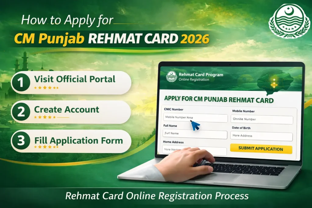 How to apply for CM Punjab Rehmat Card 2026